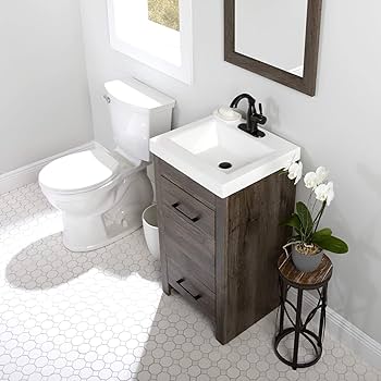 在庫限りSALE nashidiet３boxes Spring Mill Cabinets Nixie 18 Inch Bathroom Vanity with